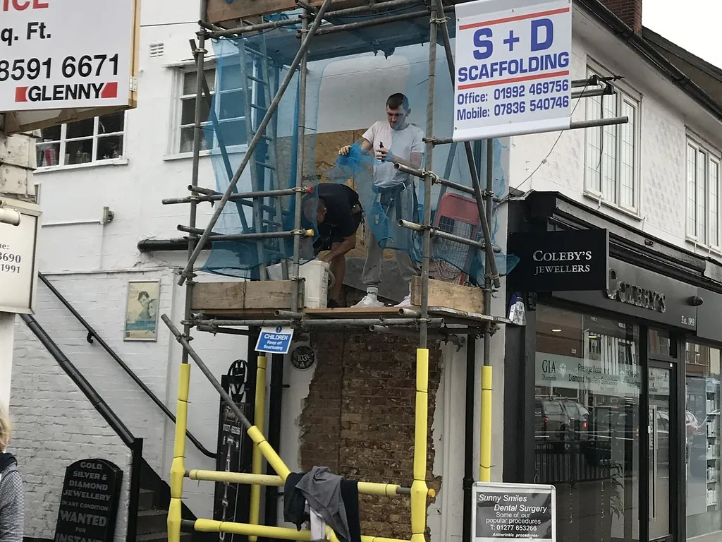 One of our commercial scaffolding projects